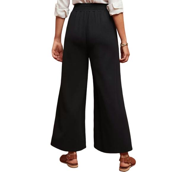 Ett:wa by Anthropologie Lucern Wide Leg Pull On High Rise Skirt Pants Black S - Picture 2 of 14